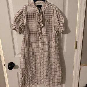 Polo Ralph Lauren Purple and Brown Plaid Polo Dress